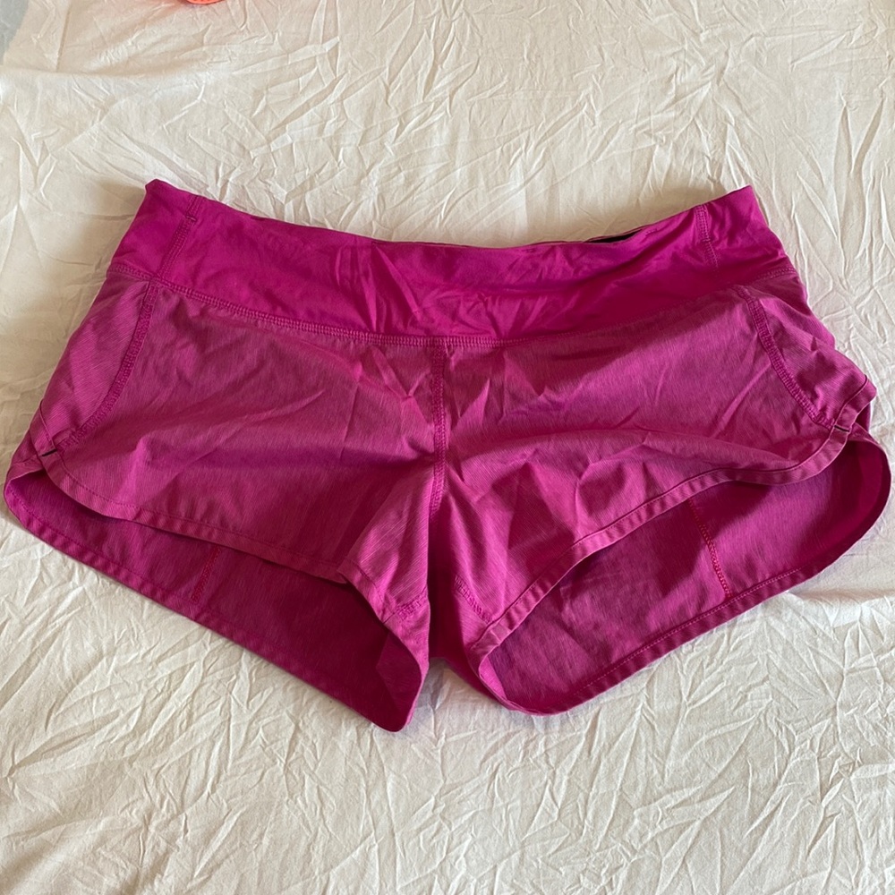 Lululemon hot pink speed up shorts